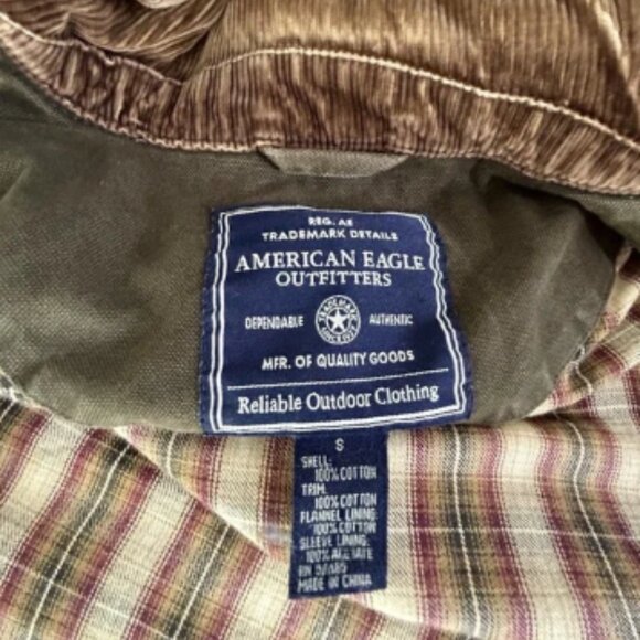 00s American Eagle Flannel Lined Faded Barn Coat - Size Small - Faded - Picture 11 of 11